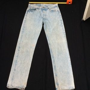 Vintage 80-90’s Levi 501 jean Acid wash Long leg